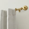 thumbnail image 4 of Threadmade Cordelia Single Curtain Rod with Globe Ball Finial, Soft Gold - 32"W x 142"L, 4 of 6