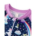 thumbnail image 3 of HOTWINTER Girls Long Sleeve One Piece Swimsuit Zipper Rashguard Swimwear 2-12 Years, 3 of 7