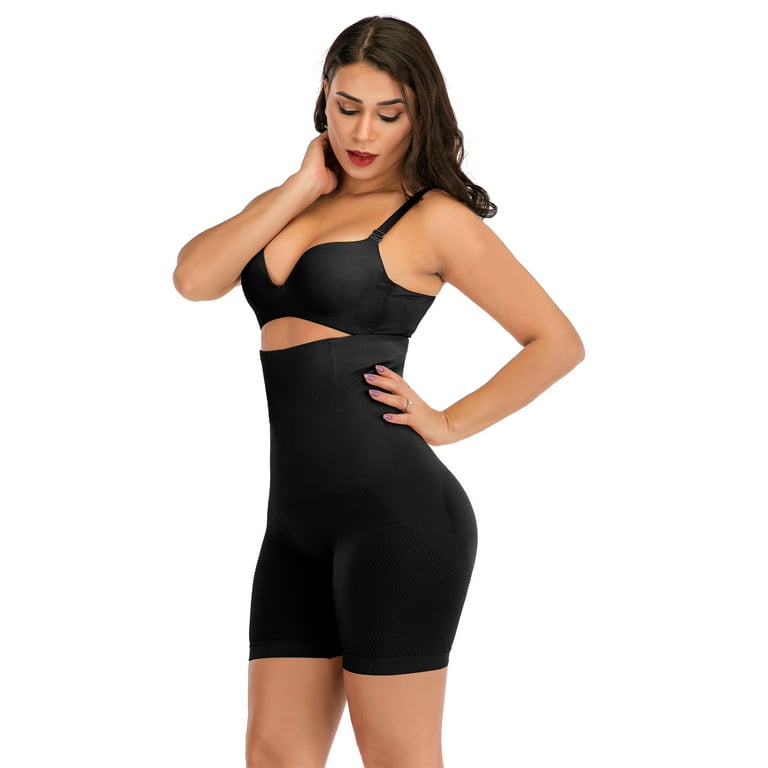 Women Tummy Control High Compression Shapewear Bodysuit (Black) –