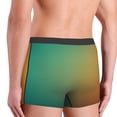 thumbnail image 6 of Salouo Orange To Teal Gradient Print Men's Boxer Briefs,Breathable Underwear Elastic Waistband Briefs for Men -Medium, 6 of 8
