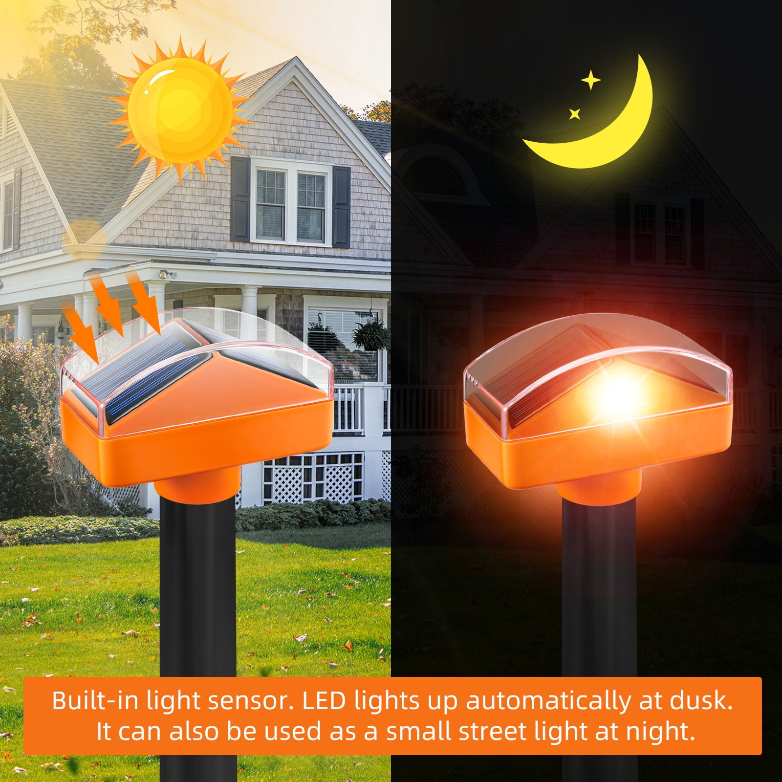 JINYI 4 Pack Solar Mole Repellent Stake, Sonic Spikes Get Rid for Snake, Groundhog, Gopher, Vole, Repellent for Lawns Garden & Yard