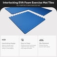 thumbnail image 3 of BalanceFrom Fitness 24sq ft Interlocking EVA Foam Exercise Mat Tiles, Blue, 3 of 10