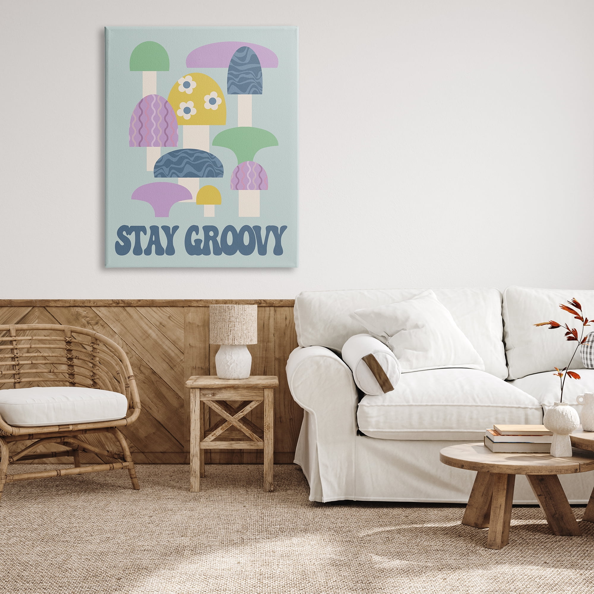 Stupell Industries Stay Groovy Botanicals Botanical & Floral Painting Gallery Wrapped Canvas Art Print Wall Art, 36 x 48