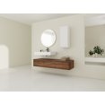 thumbnail image 5 of 60-Inch Wall-Mounted Bathroom Vanity with Resin Sink and Side Cabinet, 3 Soft-Close Drawers, Floating Mount Design for Modern Bathrooms, 5 of 9