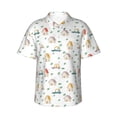 thumbnail image 1 of Balery Cartoon House Camisas hawaianas de manga corta para hombre, camisas playeras de corte holgado, camisas de vacaciones con botones,Small, 1 of 7