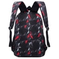 thumbnail image 2 of Fashion trend youth leisure travel backpack,Black red, 2 of 2