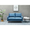 thumbnail image 7 of Kingway Furniture Aurora Velvet Living Room Loveseat in Prussian Blue, 7 of 7