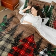 thumbnail image 4 of Castle Fairy Christmas Tree 7-Piece Twin Bedding Sets for Teenagers,Geometric Plaid Bedding Comforter Set,Lodge Cabin Breathable Sheet Sets,Super Cozy Room Decor, 4 of 8