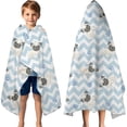 thumbnail image 3 of Pug and Footprints Hooded Bath Towel，60"x35" for Ages 3 To 12 Kids, Quick Dry Lightweight Soft Microfiber Hood Beach Towel Cover Up for Kids, 3 of 7