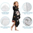 thumbnail image 7 of Playful Halloween Ghosts Pattern Hooded Bath Towel，50"x30" for Ages 3 To 12 Kids, Quick Dry Lightweight Soft Microfiber Hood Beach Towel Cover Up for Kids, 7 of 7