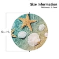 thumbnail image 3 of Balery 4 Pcs Starfish And Seashellleather Coasters Set, Drink Table Cup Coasters For Living Room Kitchen Coffee Decor, 3 of 9