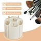 thumbnail image 3 of Organizador de brochas de maquillaje con 6 compartimentos, contenedor de plástico giratorio de 360 grados para brochas de maquillaje, 3 of 4