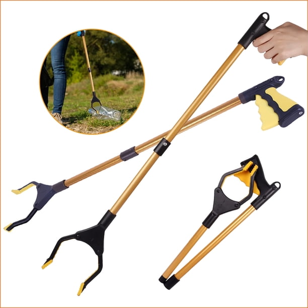 Windproof Trash Grabber With Dustpan - Outdoor Garbage Picker Tool With Holder