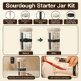 thumbnail image 3 of Complete Sourdough Starter Kit for Beginners — 9" Rattan Banneton Basket, 24oz Glass Fermentation Jar with Thermometer, Full Bread Baking Tool Set, 3 of 7