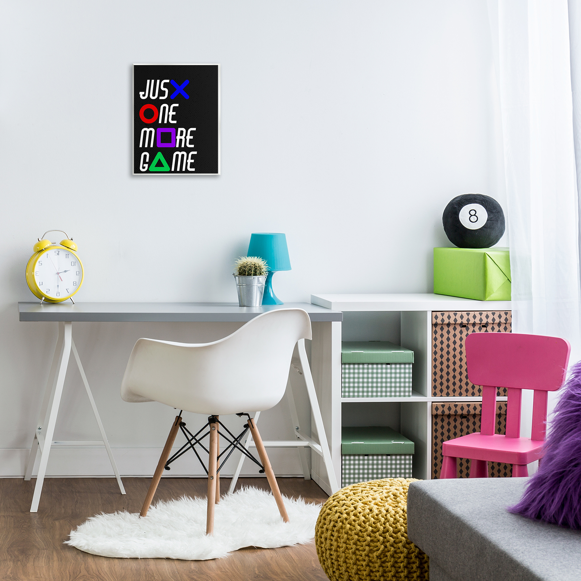 One More Game with Symbols Wall Plaque Art, design by Kim Allen
