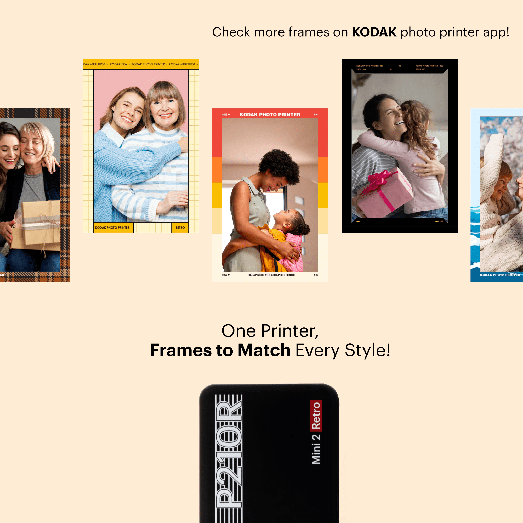 KODAK Mini 2 Retro 4PASS Portable Photo Printer (2.1 X 3.4