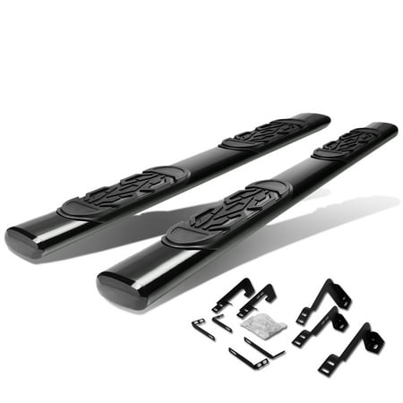 For 01-16 Chevy Silverado/GMC Sierra Crew Cab Carbon Steel 6" Side Step Nerf Bar Running Board Left+Right 06 07 08 09 10 11 12 13 14 15