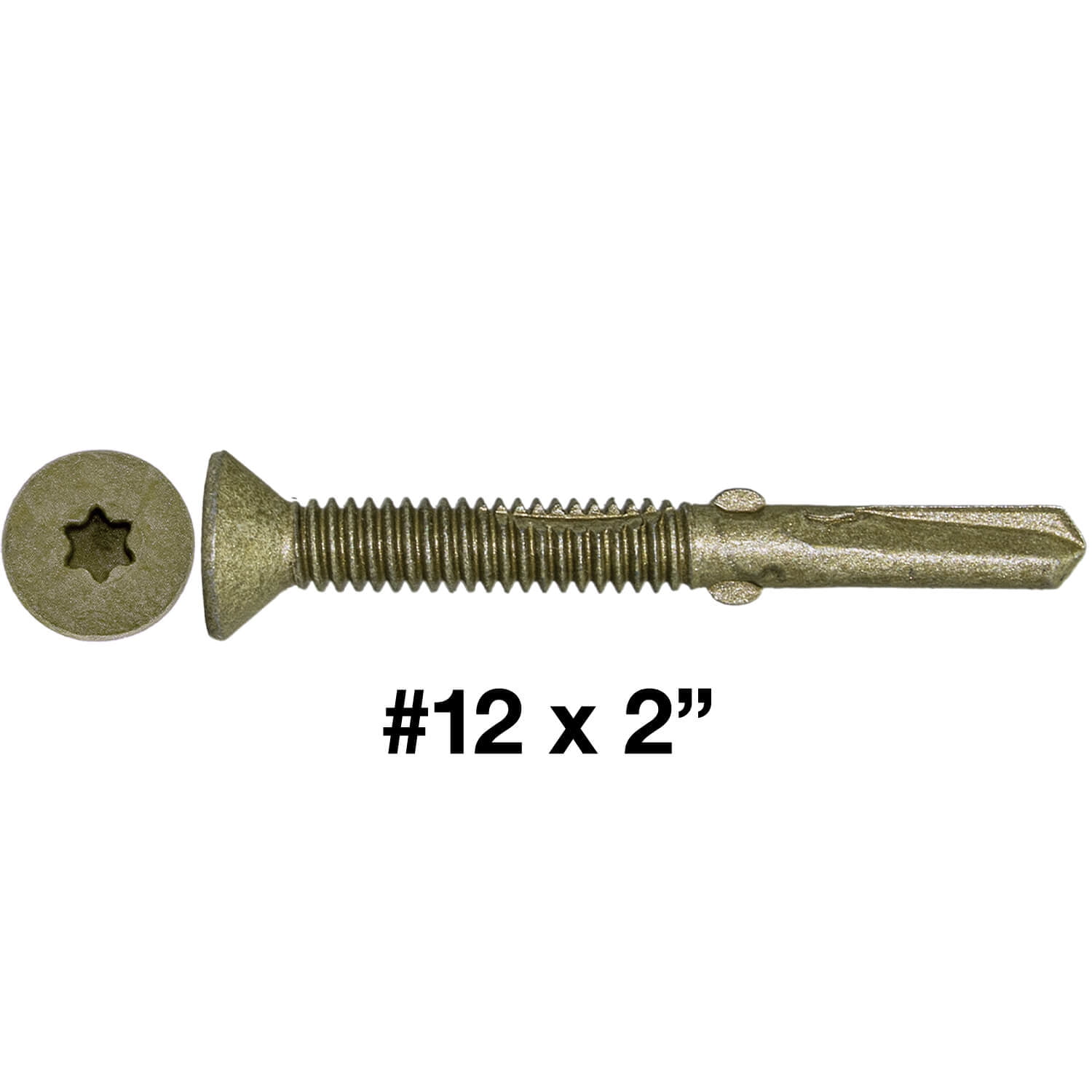 #12 x 2-1/2" Solid Brass Wood Screws Flat Head Phillips Drive Qty 100 