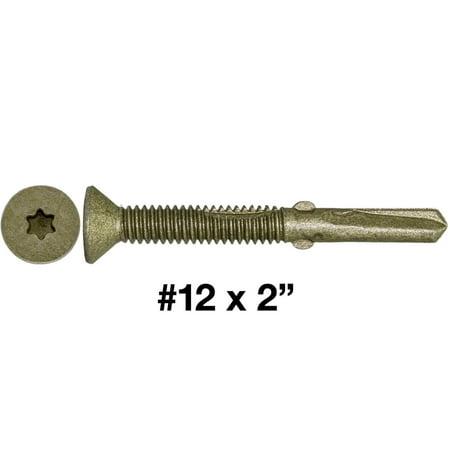 

Jake Sales Brand #12 x 2” Reamer Tek Wood to Metal - Bronze Exterior ~68 Screws - ACQ Compatible - 1 Pound