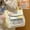 Yellow, variant on Cute Canvas Tote Bag for Women, Large Capacity Multi Pocket Shoulder Bag with Clear Front Pocket, Casual Handbag for School Work Shopping Travel