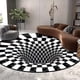 thumbnail image 3 of Alfombra redonda 3D, felpudo para sala de estar, manta para mesa de centro, alfombra decorativa óptica 3D para dormitorio, comedor, oficina, 3 of 8