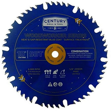 UPC: 0081838106027 | Century Drill & Tool 10602 10 in. x 50T Woodworking Blade