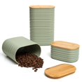 thumbnail image 1 of Juego de recipientes de cocina Mixpresso de plástico verde oliva, 3 unidades, 1 of 8