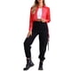 thumbnail image 2 of CAMISA DE MANGA LARGA TRANSPARENTE CON CUELLO PUNTA Y BOTONES PARA MUJERES INSPIRAR CHIC XL ROJA, 2 of 6