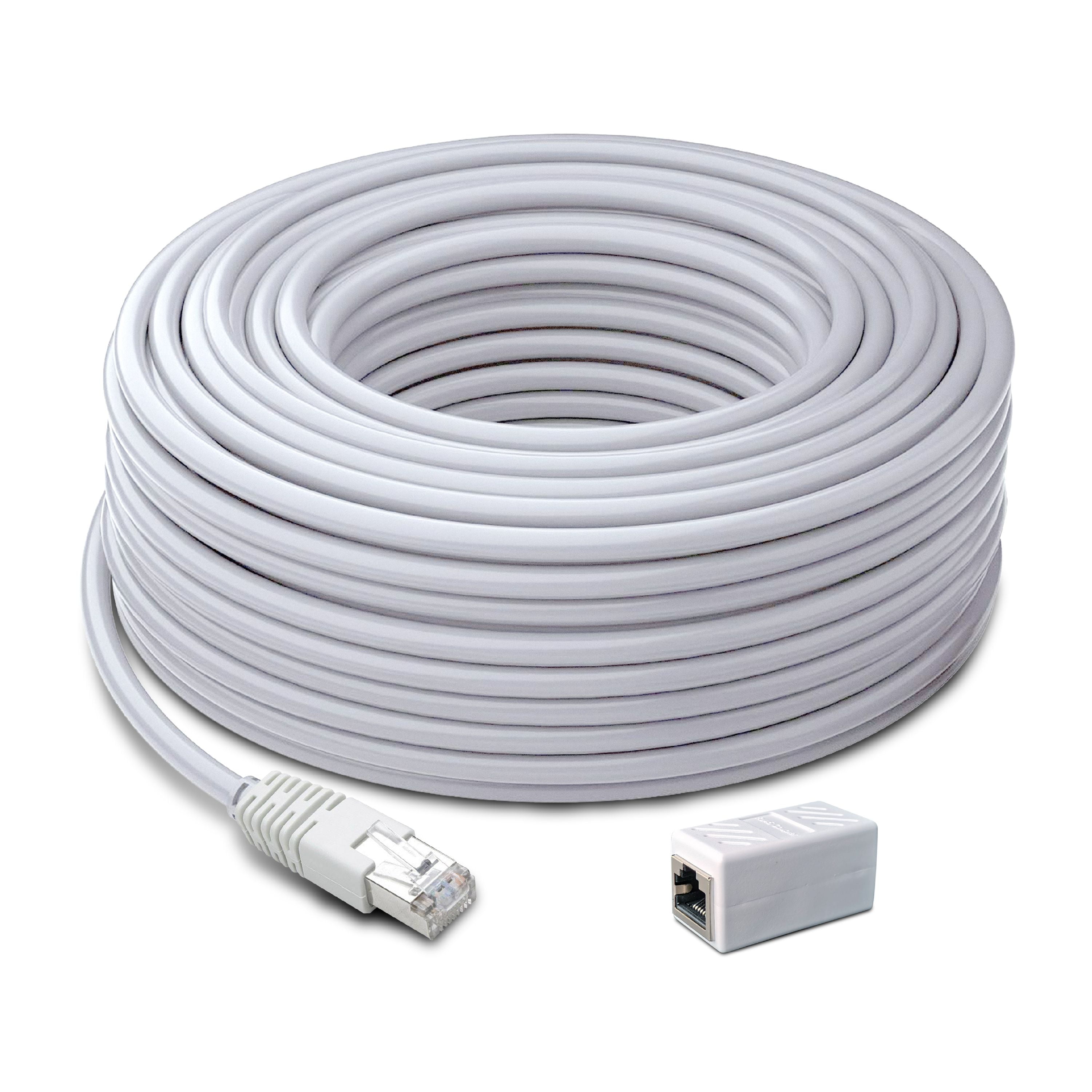 Swann Cat5 Security Cable w/ Extension Adapter, 100', White