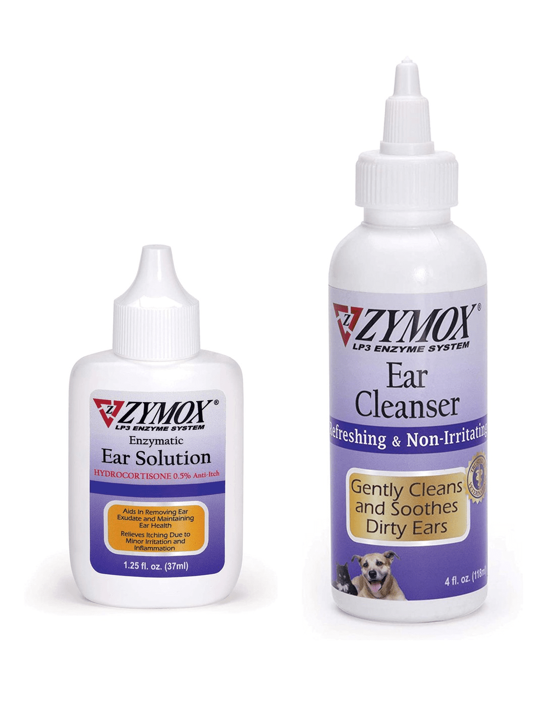 Zymox Solution for Ear Infections 1.25 oz. and Cleaner Set