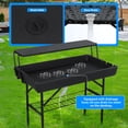thumbnail image 5 of Folding Ice Table, Party Cooler, Table with Drain, Party Table, Cooler Table, Fishing Cleaning Table, with Detachable Matching Skirt (Black), 5 of 8