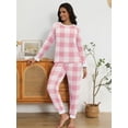 thumbnail image 4 of MINTREUS Womens Christmas Fannel Fuzzy Pajamas - Plush Fleece Set with Pockets | Holiday Gift & Toasty Loungewear, 4 of 7