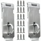 thumbnail image 1 of Cerrojo para candado, 2 paquetes de pestillo de puerta de acero inoxidable, tornillos de pestillo para puerta, ventana, garaje, jardín, plateado, 4 pulgadas, 1 of 5