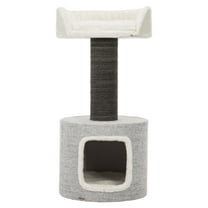 TRIXIE Fonda XXL Sisal & Plush 2-Level 39" Cat Tree with Scratching Post & Condo, Gray