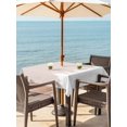 thumbnail image 3 of Outdoor Tablecloth with Umbrella Hole for Patio/Picnic/Party/Camping, Abstract Cream Beige Waterproof Table Cloth Square Cover Washable, Modern Minimalist Graffiti Artwork (54"x 54"), 3 of 8