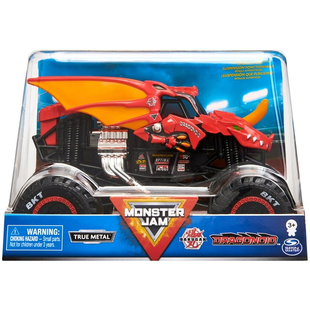 Vehículo fundido a presión de coleccionista Monster Jam Bakugan Dragonoid 1:24