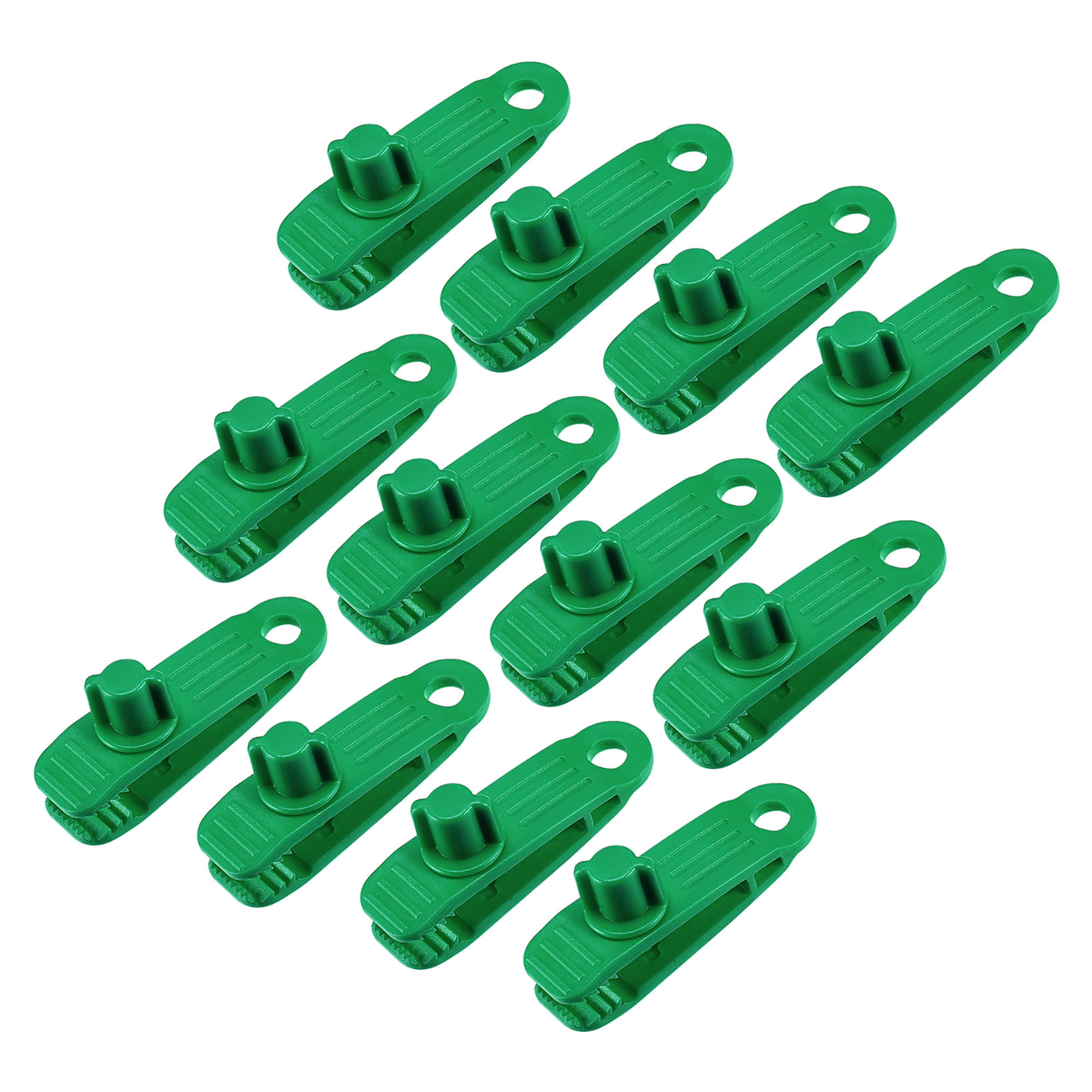 Uxcell Tarp Clamps Lock Grip Awning Canopy Tent Clips, Green 12 Pack