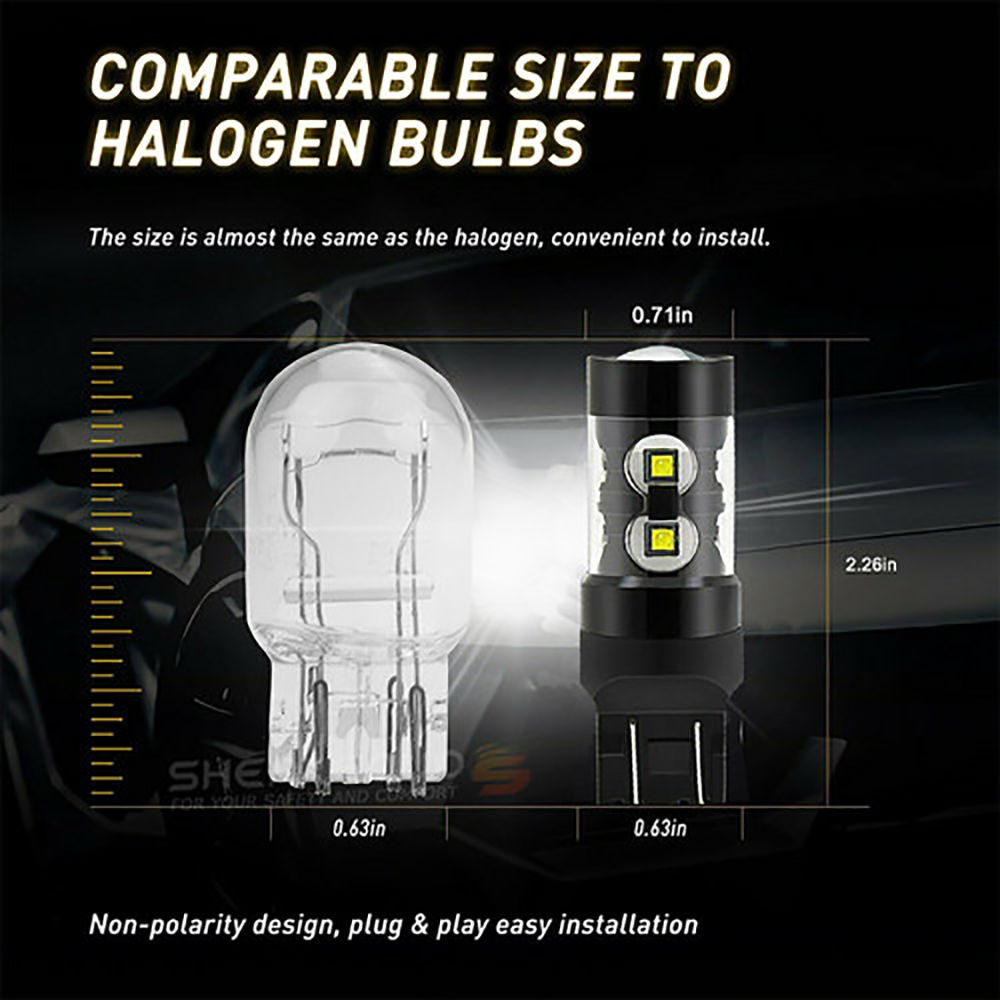 SHENKENUO 50W LED Bulbs 3157 For Polaris Sportsman & Ford F150 – Tail, Brake, Turn Signal