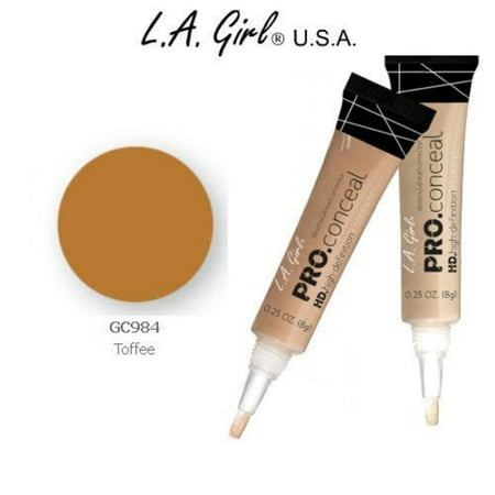 L.A. Girl Pro Conceal HD 984 Toffee (2 Pack), Crease-resistant, opaque coverage in a creamy yet lightweight texture. By LA
