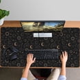thumbnail image 4 of Long Mouse Pads for Desk,Black Celestial Cloud Pattern Desk Mats on Top Of Desks, Desk Mouse Pad Extra Large with 3mm Non-Slip Base and Stitched Edge for Gaming,Office,Work,Home 47.3"x23.6", 4 of 6