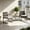 Gray, variant on Gizoon 3 Piece Patio Furniture Set, Outdoor Wicker Bistro Set with Gray Cushions and Tempered Glass Table for Balcony, Porch and Backyard