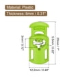 thumbnail image 2 of Unique Bargains 30Pack 5.5x3mm Cord Lock Plastic Single Hole Spring Toggle Stoppers, Green, 2 of 5