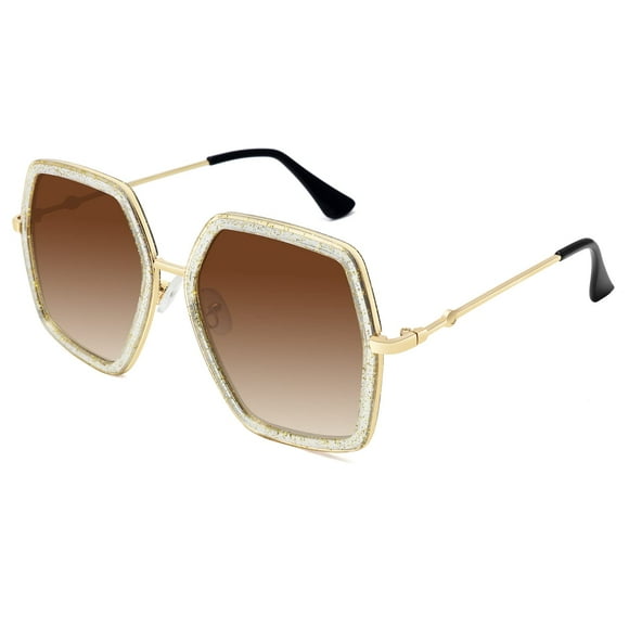 Gafas de Sol WOWSUN Oversized de Moda para Mujer con Protección UV400