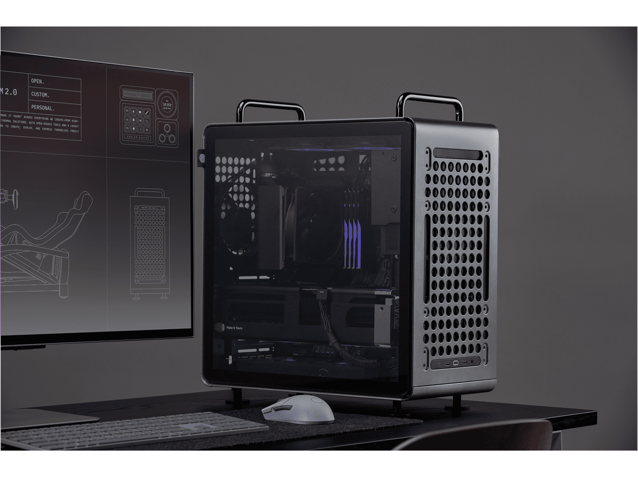 Cooler Master QUBE 540 High-Airflow ATX Mid-Tower Case, 415mm GPU Clearance Max, Designed Ready RTX 5090|RX 9070 XT, Tempered Glass, Modular & Customizable Design, Reversible I/O Panel - Stardust Iro