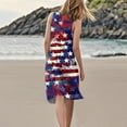 thumbnail image 5 of Chiffon Dresses For Women, American Flag Casual Tank Sundress With Pockets 4Th Of July Boho Beach Tshirt Dresses Plus Size Maxi Curvy Women Sweater Dresses (M, Dark Blue) ZMTing, 5 of 5