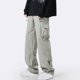 thumbnail image 5 of Pantalones largos de pana para hombre, con cordón y cintura elástica, holgados, para correr, informales, cargo, largos, de algodón y licra., 5 of 6