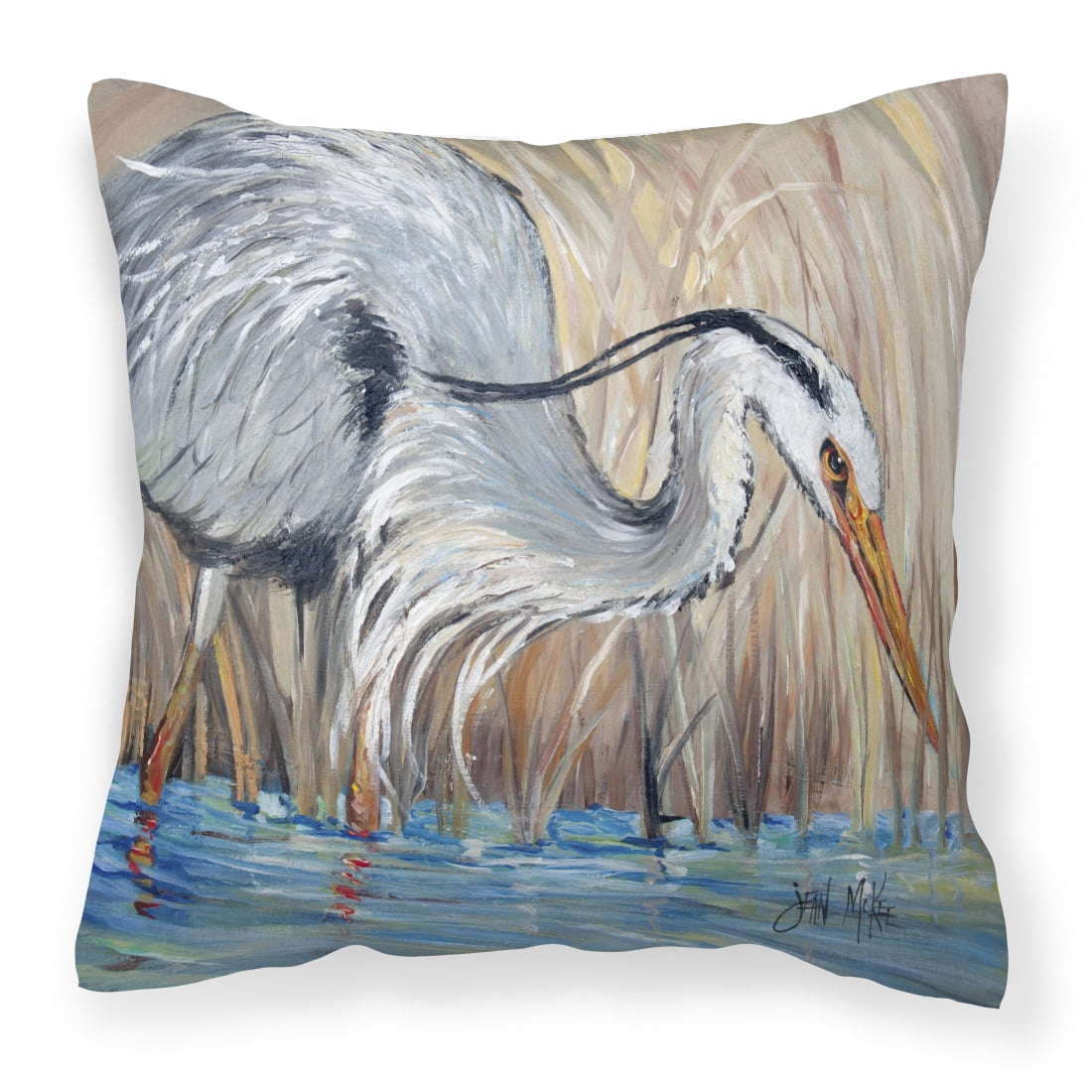 Blue Heron Fabric Decorative Pillow - Walmart.com