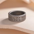 thumbnail image 3 of 1pc Viking Rune 304 Stainless Steel Finger Rings for Men Antique Silver 8mm Size 12 1/4(21.5mm), 3 of 3