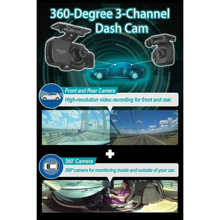 4 Channel Dashcam Setup: 360 Degree Recording 