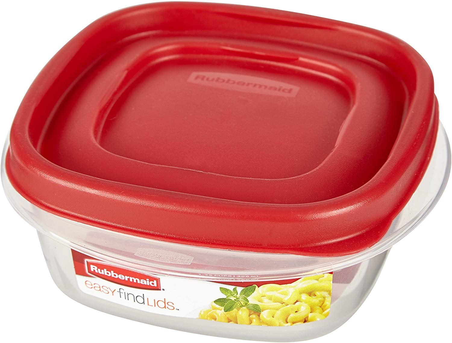 Rubbermaid Easy Find Replacement 7J64 Red Lid 6 1/2 Food Container Clean!  Tight